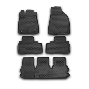 Toyota Highlander Floor Mats - Omac - Rubber TPE - Black - '14-'19 Toyota Highlander Floor Mats - Omac - Rubber TPE - Black - '14-'19